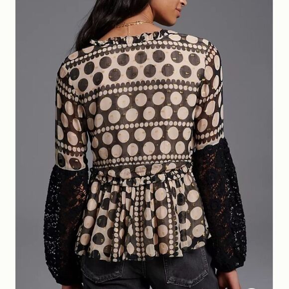 NWT Anthropologie Verb Pallavi Narcisa Blouse Smal - Picture 3 of 5